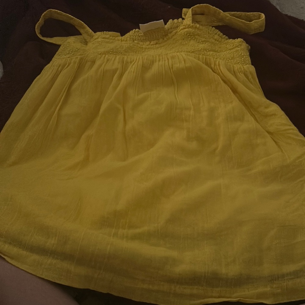 Mini Boden Girl’s Yellow Tank Top Size 9-10Y